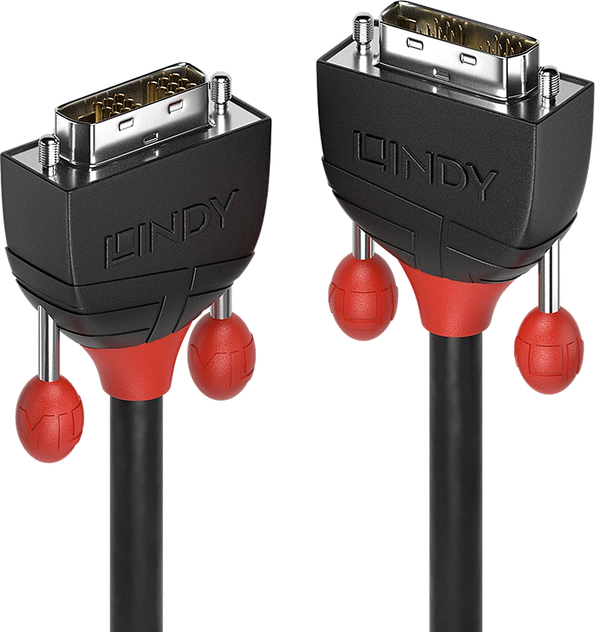 Vaizdo kabelis - LINDY DVI-D Single Link M/M 1m 1920x1200 60Hz Juodas