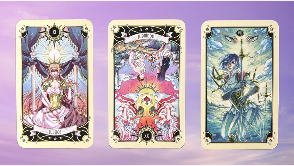 Llewellyn Mystical Manga Tarot Mini Kortos
