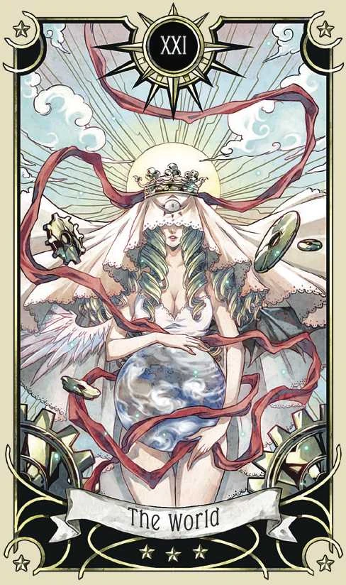 Llewellyn Mystical Manga Tarot Mini Kortos