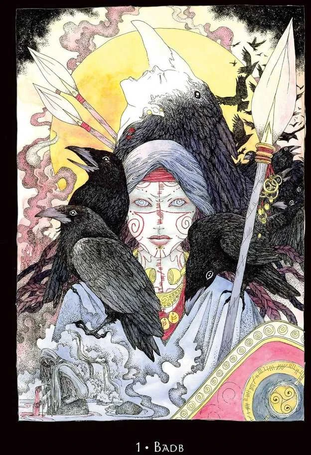 Llewellyn Orakulo kortų rinkinys - Call of the Morrigan 45 Kortų Gidas 21x17.5x5 cm