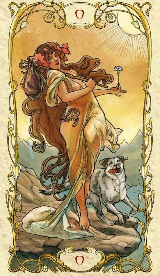 Lo Scarabeo Mucha Tarot Kortos