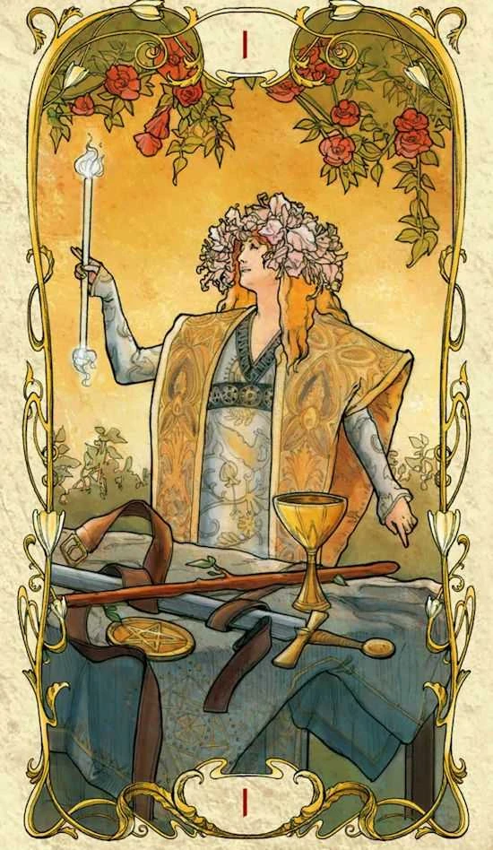Lo Scarabeo Mucha Tarot Kortos