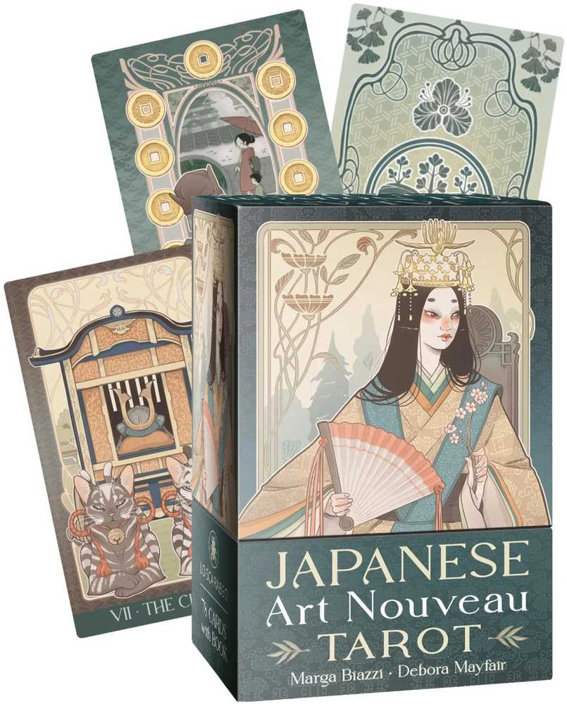 Taro Kortų Kaladė - Lo Scarabeo Japanese Art Nouveau Tarot Premium Deck, 78 Kortos