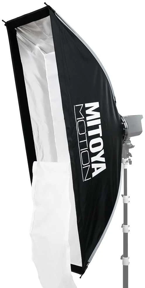 Lubinis šviestuvas Apšvietimo Įranga - MITOYA MOTION STRIP 30x120cm Softbox su Tinkleliu [Bowens]
