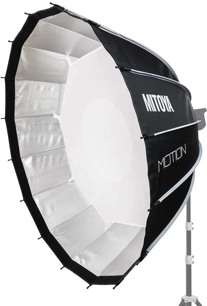 Lubinis šviestuvas Apšvietimo Įranga - MITOYA MOTION Softbox 120cm Montavimas