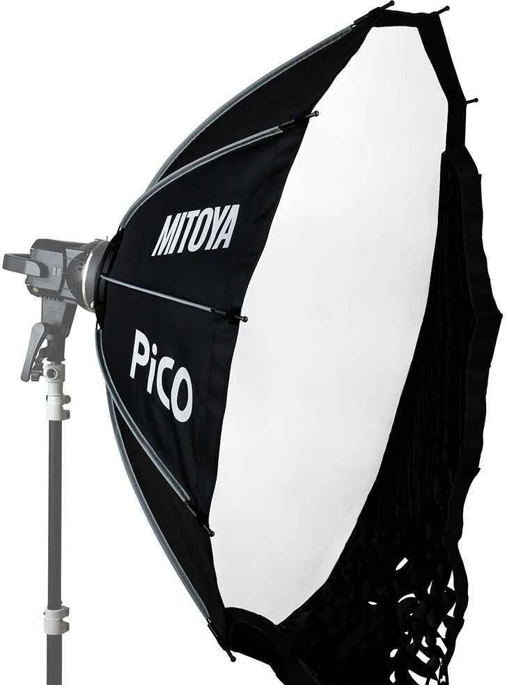Lubinis šviestuvas Apšvietimo Modifikatorius - MITOYA PICO 105cm Softbox su Tinkleliu ir Bowens Adapteriu