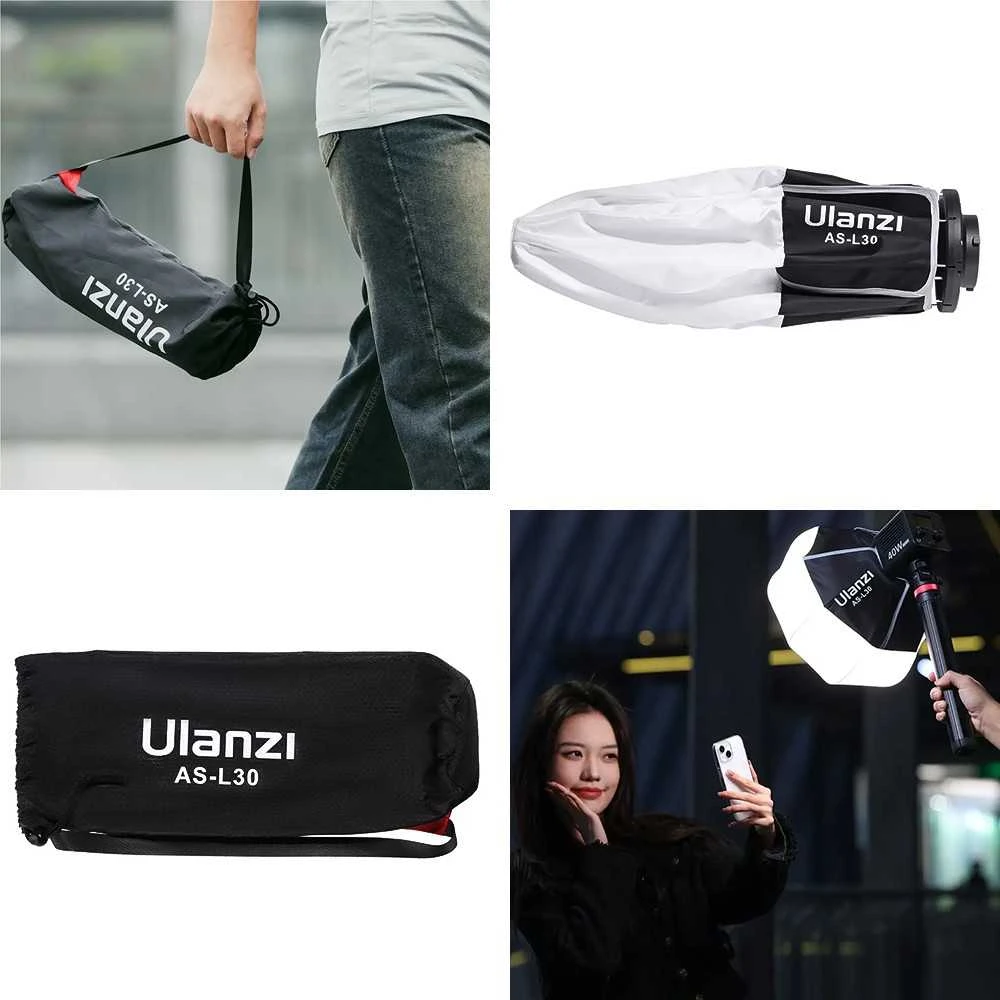 Lubinis šviestuvas Apšvietimo Modifikatorius - Ulanzi AS-L30 Softbox 30cm Mini Bowens Montavimui