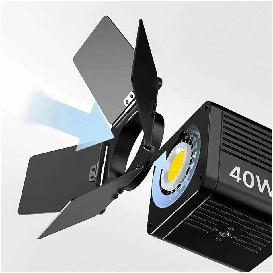 Lubinis šviestuvas Apšvietimo Priedas - ULANZI M4 Mini Bowens Montavimo 40W COB LED Šviesa Juoda