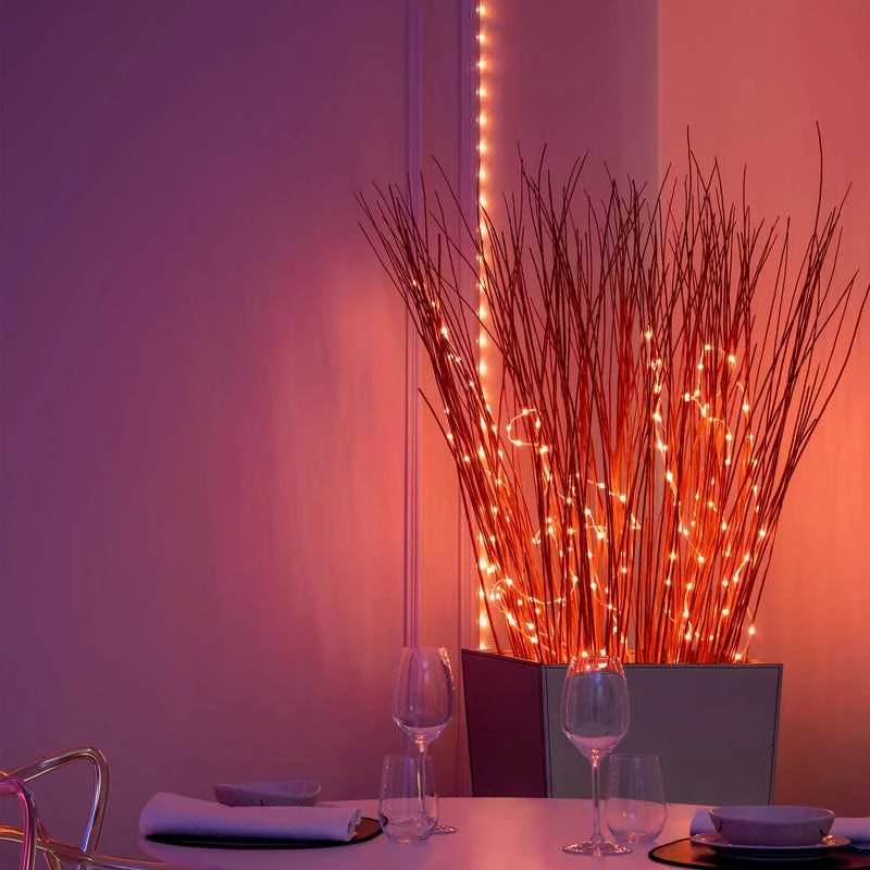 Lubinis šviestuvas „Twinkly | Dots“ išmaniosios LED lemputės 200 RGB (daugiaspalvės), 10 m, skaidrios | RGB – daugiau nei 16 mln. spalvų