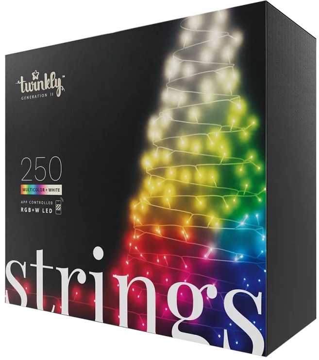 Twinkly stygos 250L 5mm RGBW permatomos|Twinkly