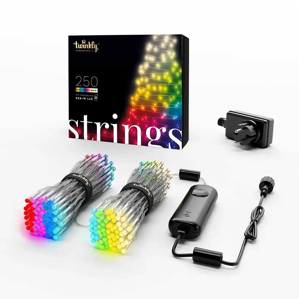 Twinkly stygos 250L 5mm RGBW permatomos|Twinkly