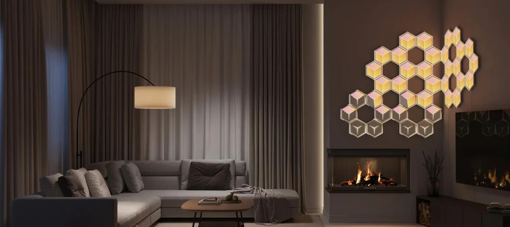 „Govee H606A Glide“ šešiakampės šviesos plokštės, itin plonos, 7 vnt. pakuotėje | LED apšvietimas | RGBIC, 2,4 GHz „Wi-Fi“, „Bluetooth“