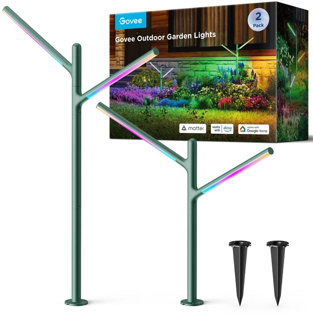 Govee H7086 RGBICWW LED sodo šviestuvai | RGBWW, 1100 lm, 2,4 GHz „Wi-Fi“ + „Bluetooth“, IP66