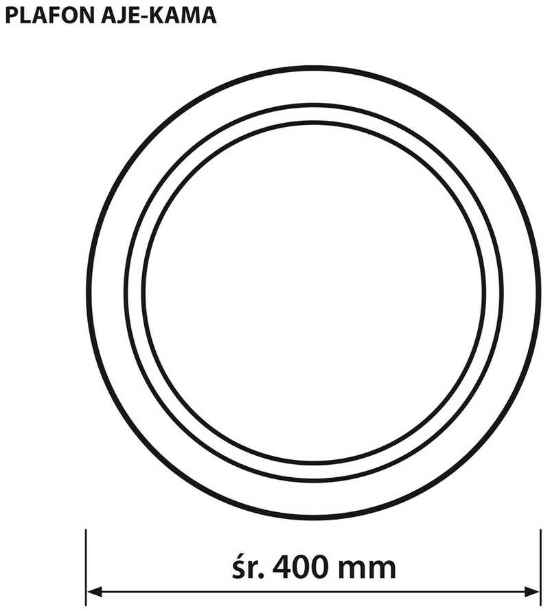 Lubinis šviestuvas Lubų Šviestuvas - Activejet LED Plafond Aje-kama 24w