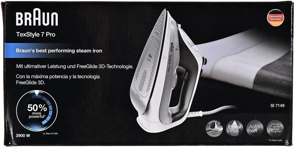 BRAUN TexStyle 7 Pro Garų lygintuvas SI 7149 WB, Baltas/juodas