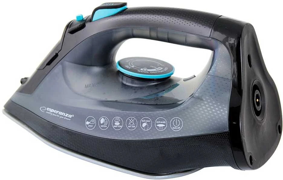 Esperanza EHI010 Garų lygintuvas Ceramic soleplate Pilkas, Juodas 2600 W