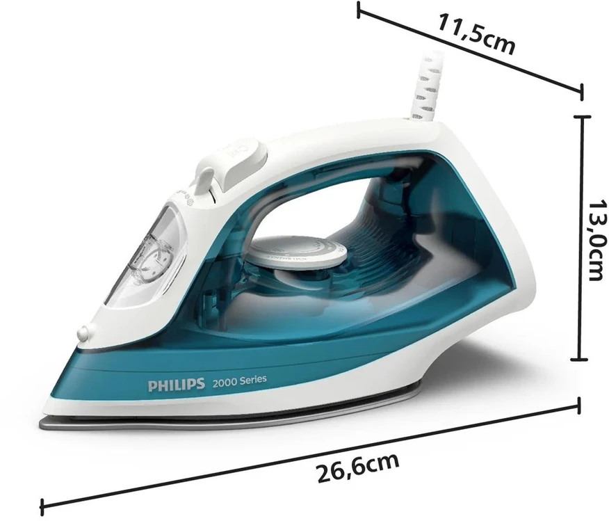 Philips 2000 series DST2010/20 iron Garų lygintuvas Nelipnus padas 2000 W Pilkas