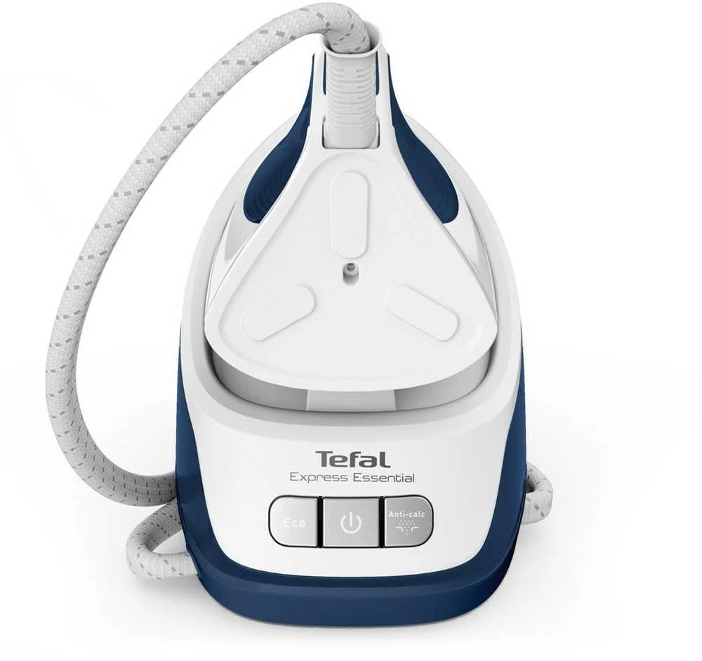 TEFAL | „Express Essential Steam Station“ | SV6116E0 | 2200 W | 1,4 l | 5–6 barai | Automatinis išjungimas | Vertikali garų funkcija | Kalkių valymo funkcija | Baltas/ Mėlyna