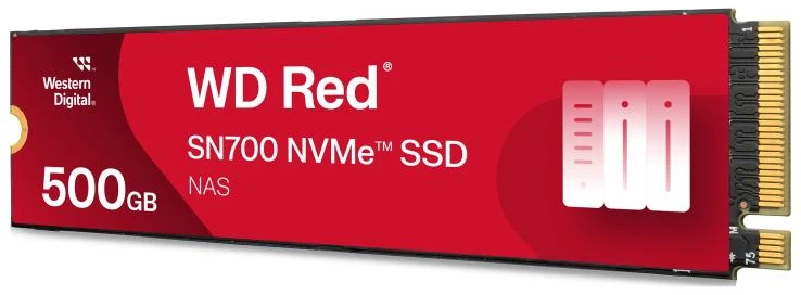 WD Raudona SSD SN700 NVMe 500GB M.2 2280 PCIe Gen3 8Gb/s vidinis diskas NAS įrenginiams, maitinamas „SANDISK“