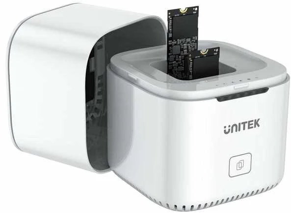 UNITEK S1207A SSD stotelė su atidarytu dangteliu