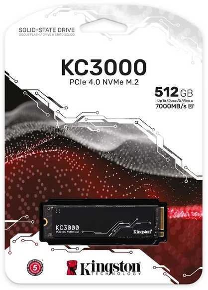 M.2 SSD - Kingston Technology 512 GB KC3000 NVMe SSD