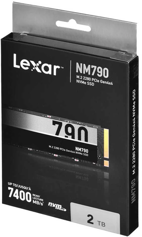Lexar | SSD | NM790 | 2000 GB | SSD form factor M.2 2280 | Solid-state drive sąsaja M.2 NVMe | Skaitymo greitis 7400 MB/s | Rašymo greitis 6500 MB/s