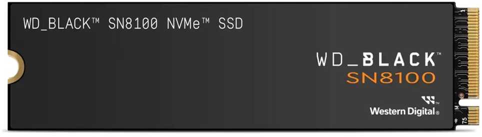 Sandisk „Western Digital“ Juodas SN8100 1 TB M.2 PCI Express 5.0 NVMe TLC 3D NAND