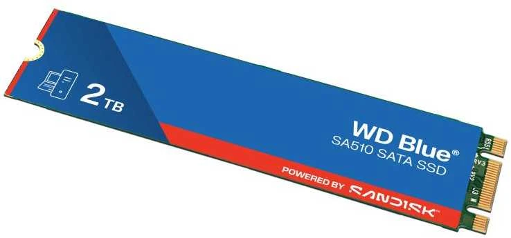 Sandisk „Western Digital“ Mėlyna SA510 M.2 2TB serijos ATA III diskas