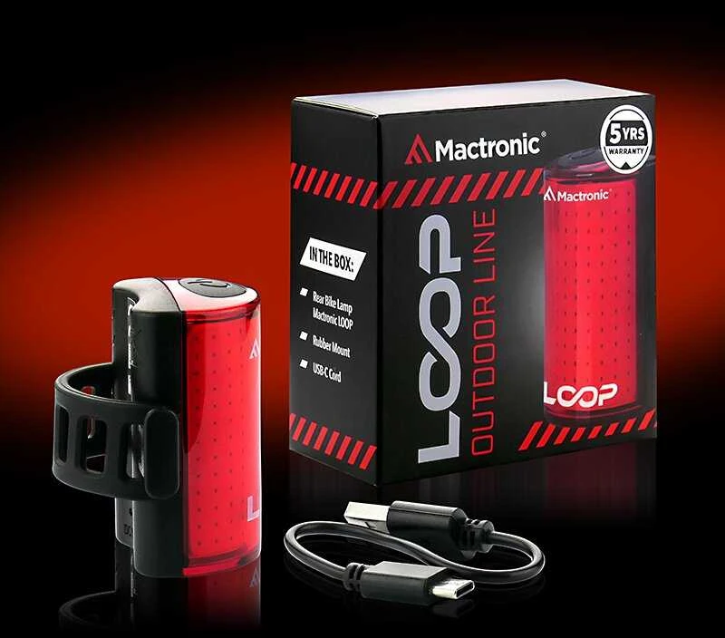 Mactronic 25lm įkraunamas galinis dviračio žibintas LOOP ABR0061