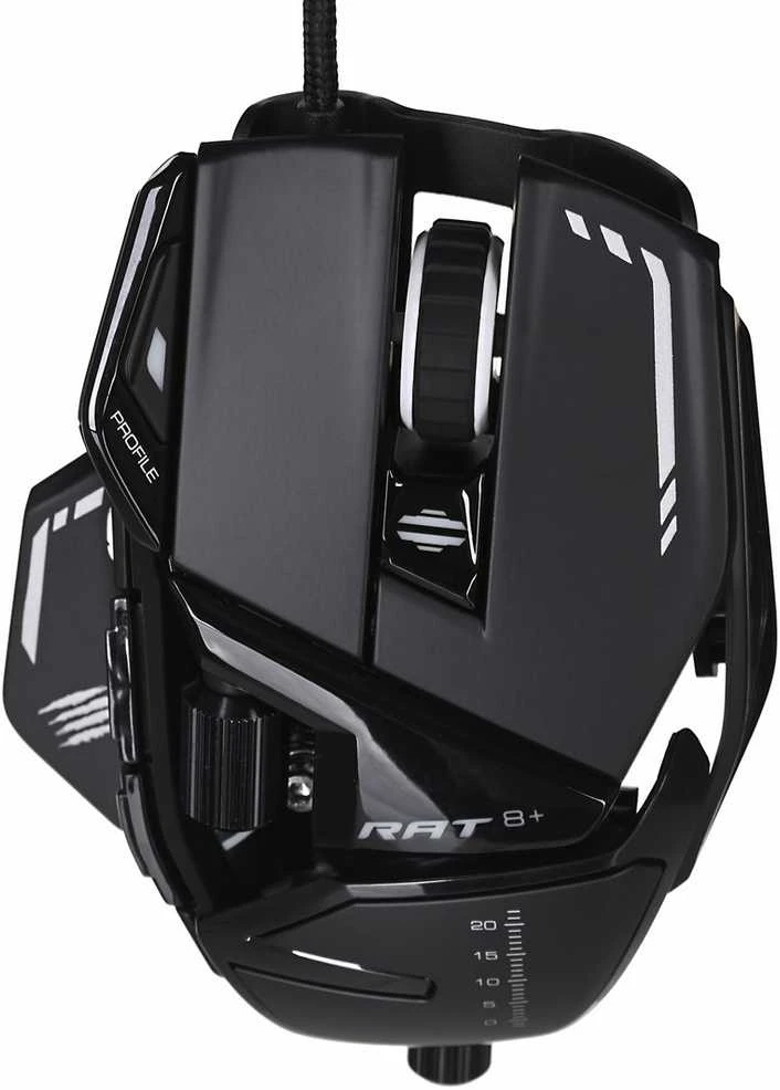Žaidimų pelė  Mad Catz R.A.T. 8+, juoda