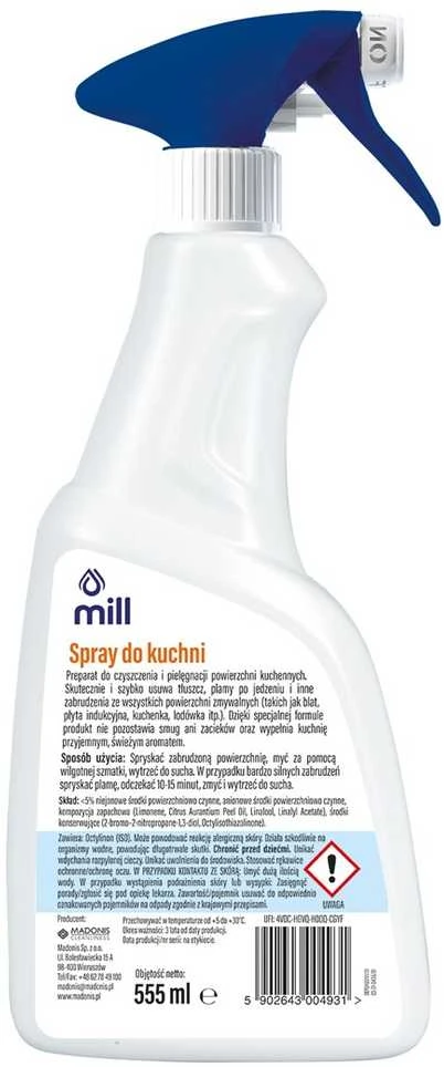 Madonis „Mill“ virtuvės valymo purškiklis, 555 ml