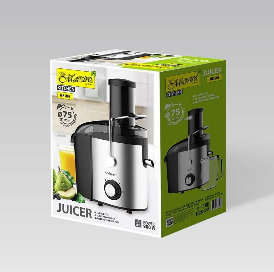 Sulčiaspaudė Feel Maestro MR-805 Juicer 900 W Juodas, Sidabrinis