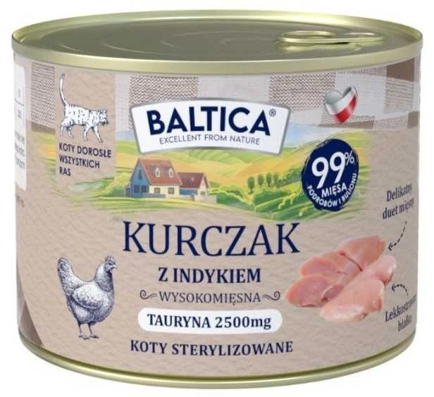 Baltic Agro BALTICA Smaki regionów vištiena with kalakutiena – šlapias kačių maistas – 185g