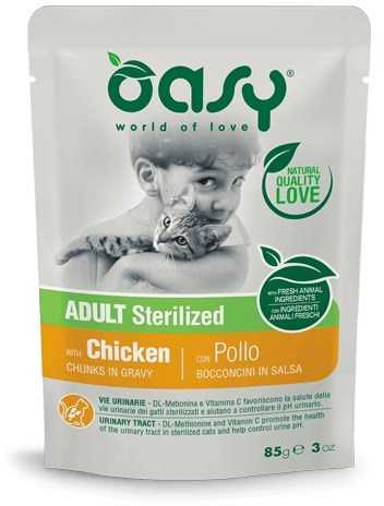 Maisto produktai - Oasy Chunks in Gravy Sterilized vištiena 85g