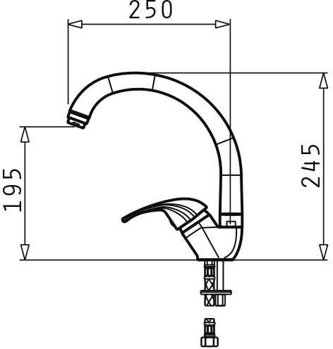 PYRAMIS OSSIA granite faucet polar baltas