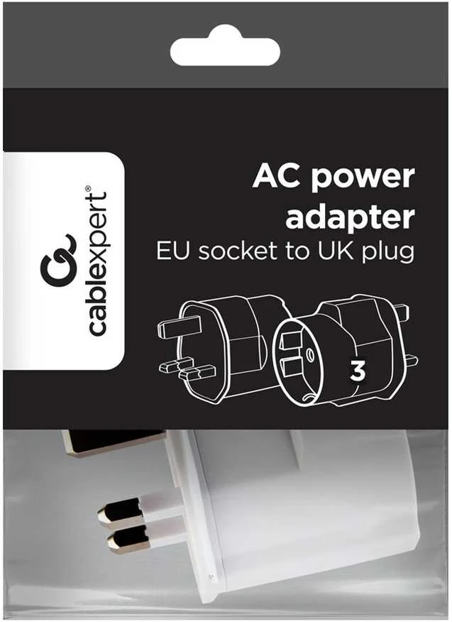 Gembird EU į JK adapterio pakuotė
