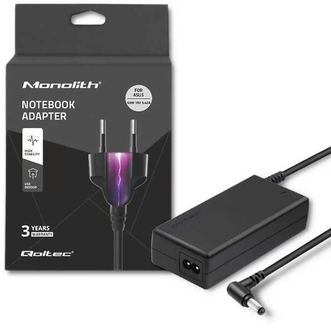 QOLTEC 50018 Nešiojamas kompiuteris AC power adapter Asus 65W 3.42A 19V 5.5x2.5