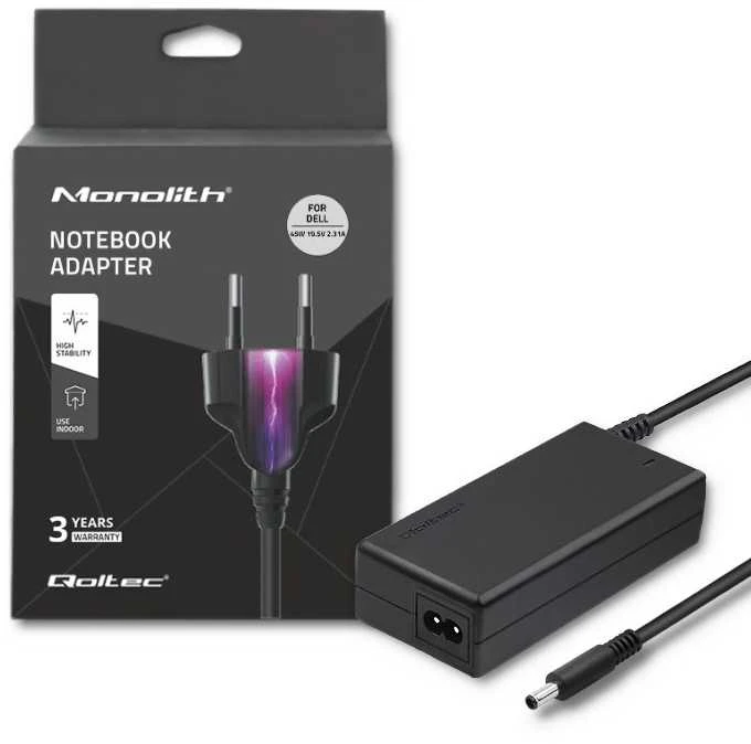 QOLTEC 51518 Nešiojamas kompiuteris kintamosios srovės adapteris Qoltec Dell 45W 19.5V 2.31A 4.5 3.0+pin