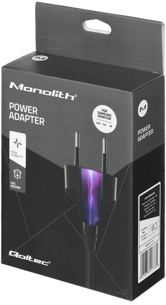 QOLTEC 51773 Qoltec kintamosios srovės adapteris monitoriui Samsung 42W 14V 3A 6.5 4.4