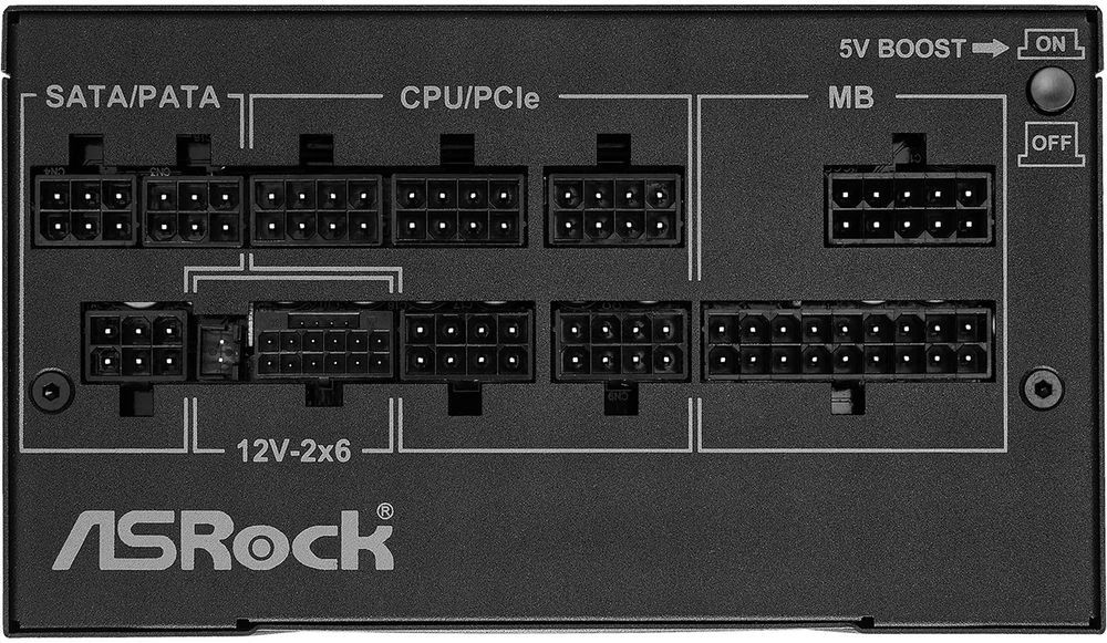 Asrock Phantom Gaming PG-1000G maitinimo blokas 750 W 20+4 kontaktų ATX ATX Juodas