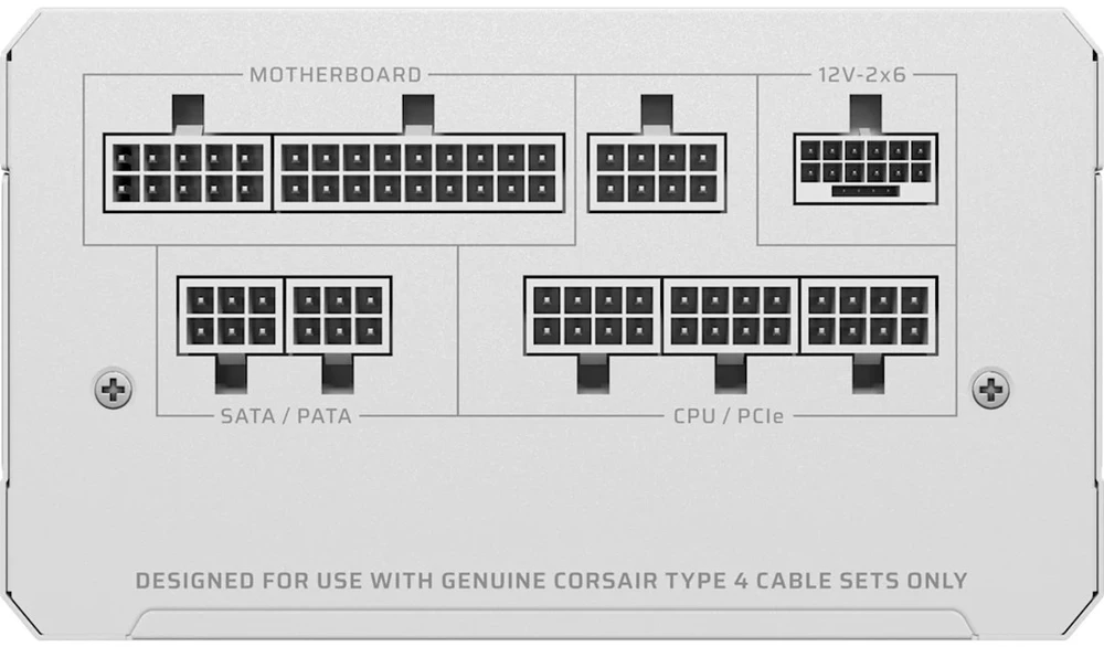 „Corsair RMe“ serijos RM1000e maitinimo blokas 1000 W 24 kontaktų ATX ATX Baltas