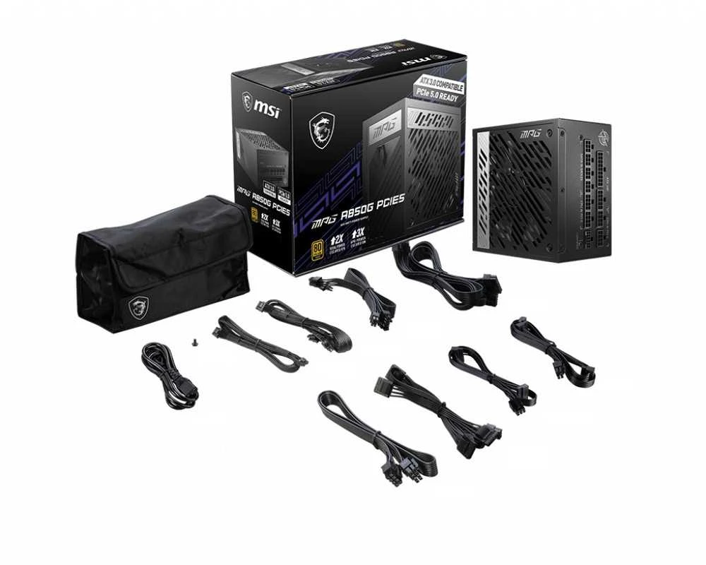 Maitinimo blokas MSI MPG A850G PCIE5 80 PLUS Gold/850W