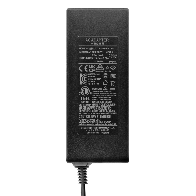Ulanzi C120A maitinimo adapteris su specifikacijų etikete