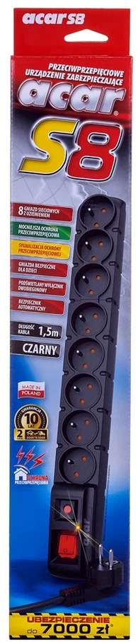 Prailgintuvas Acar S8 - 8 lizdai - 1.5m
