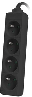 LANBERG PS0-04E-0150-BK 1.5M Juodas 4X 230V Lanter EXTENSION PL. CABLE FROM FULL COPPER