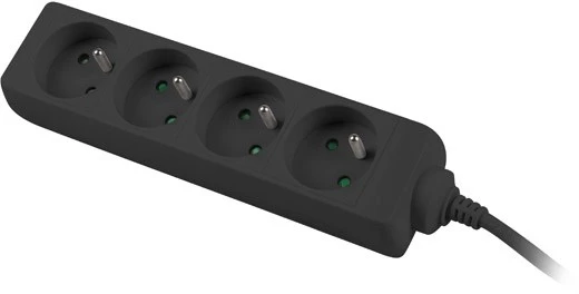 LANBERG PS0-04E-0150-BK 1.5M Juodas 4X 230V Lanter EXTENSION PL. CABLE FROM FULL COPPER