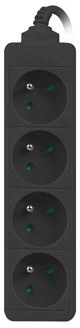 LANBERG PS0-04E-0150-BK 1.5M Juodas 4X 230V Lanter EXTENSION PL. CABLE FROM FULL COPPER