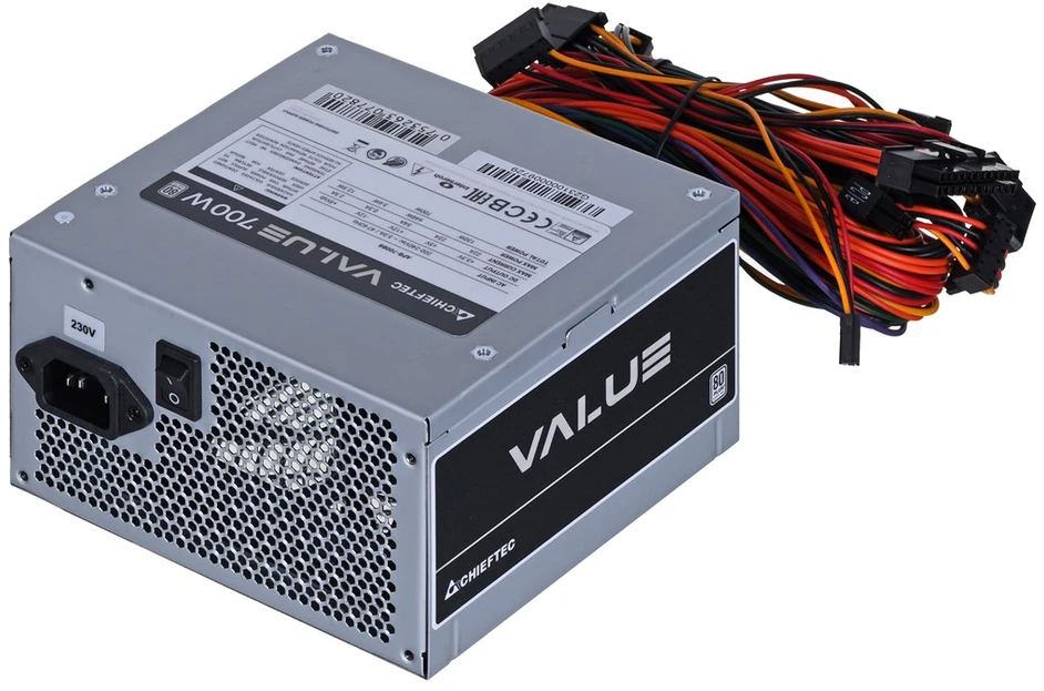CHIEFTEC 700W PSU 80 PLUS 230V ATX Baltas EU bulk