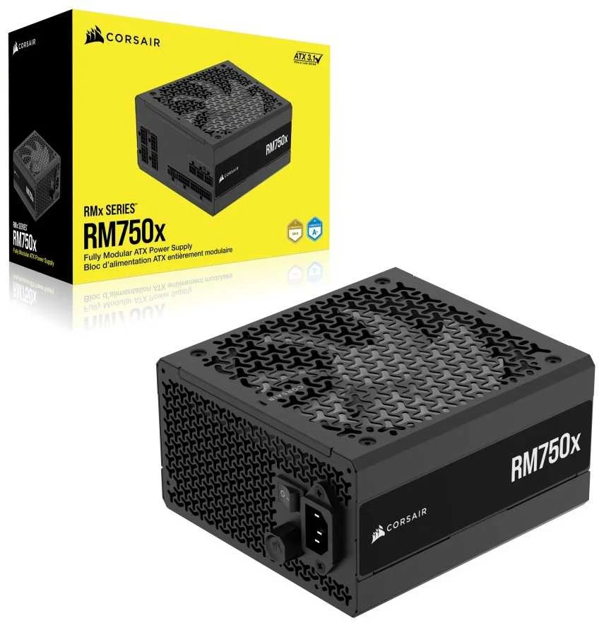 CORSAIR RMx serijos RM750x 750 vatų ATX 3.0 80 PLUS GOLD sertifikuotas visiškai modulinis maitinimo šaltinis
