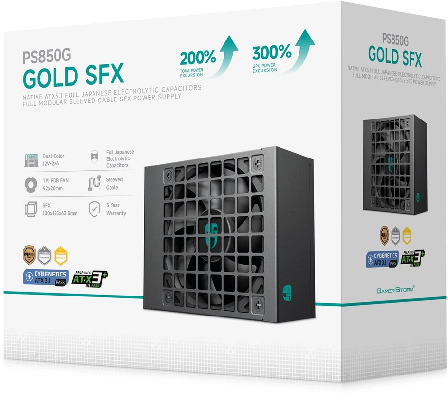 „DeepCool PS850G 850W SFX ATX3.1 Gold“ modulinė plokštė